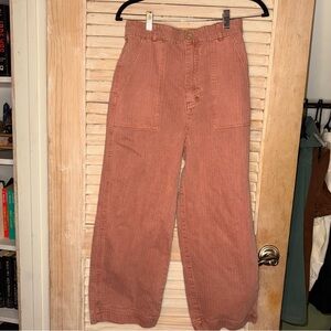 Free People- Clay Boho Wide Leg Pants with Buckle Detailing - Size 4